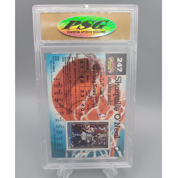 Shaquille O'Neal Rookie Card RC 1992-93 Stadium Club #247 PSG 9 Mint Basketball - Picture 2 of 6